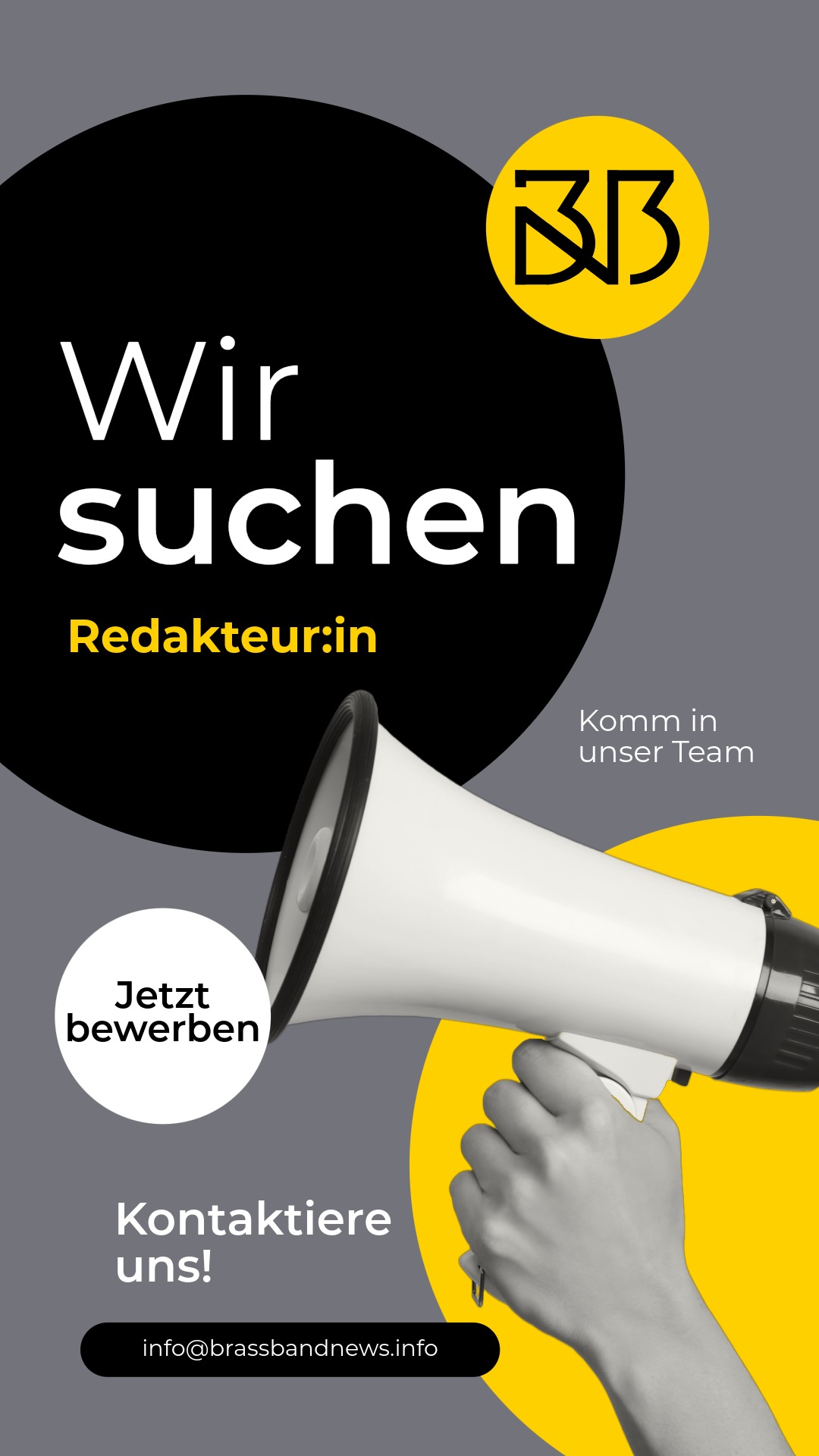 Wir suchen dich: Redakteur:in bei BRASS BAND NEWS